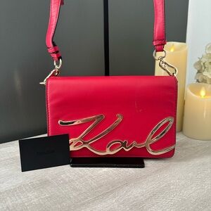 Karl Lagerfeld Red Crossbody Bag